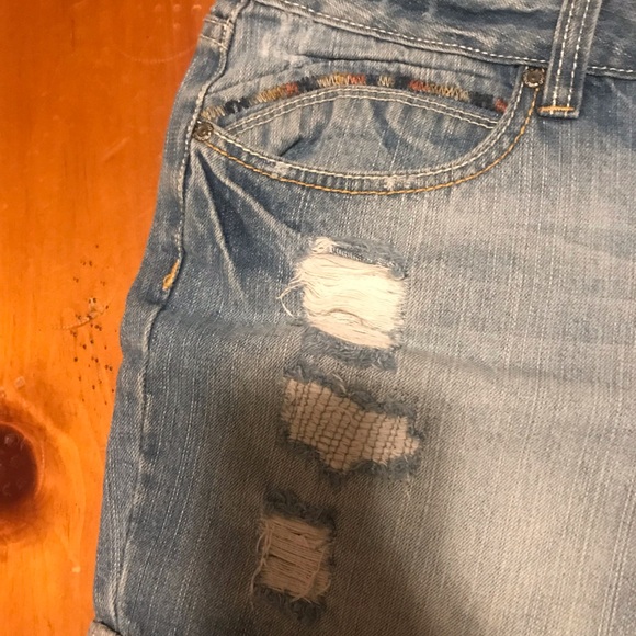 Bongo jean shorts size 15 blue denim distressed - Picture 2 of 11